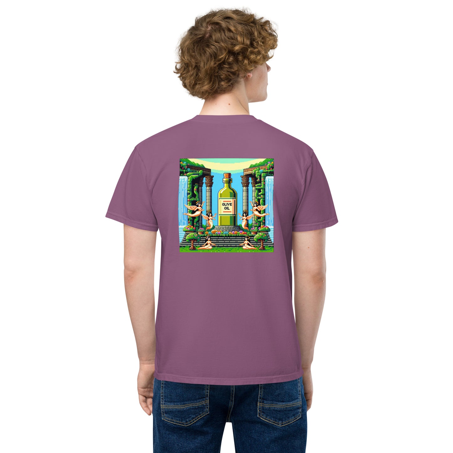 Siren Serenade: Olive Oil Enchantment - pocket t-shirt