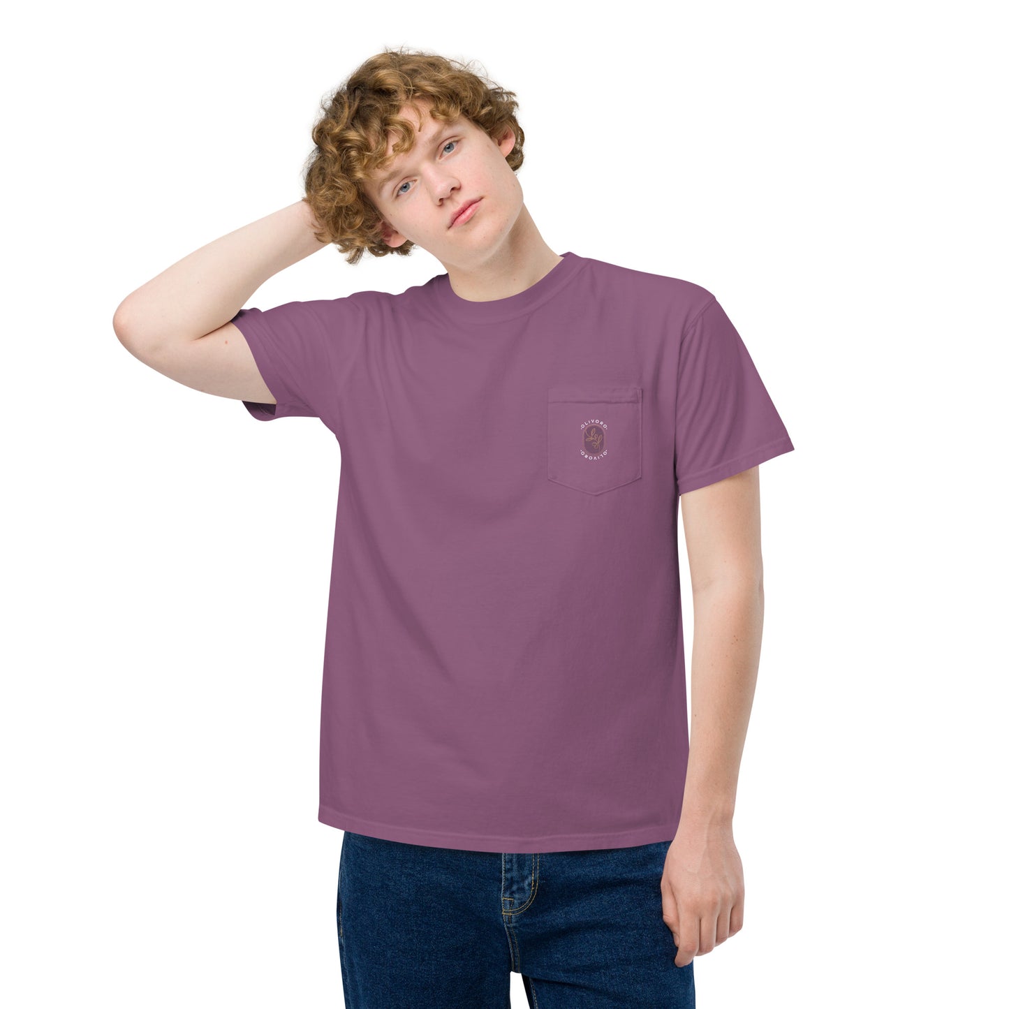 Siren Serenade: Olive Oil Enchantment - pocket t-shirt