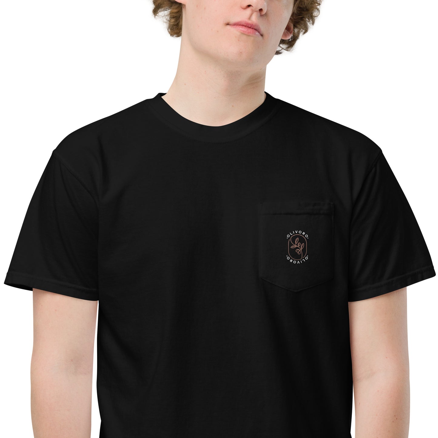 Siren Serenade: Olive Oil Enchantment - pocket t-shirt