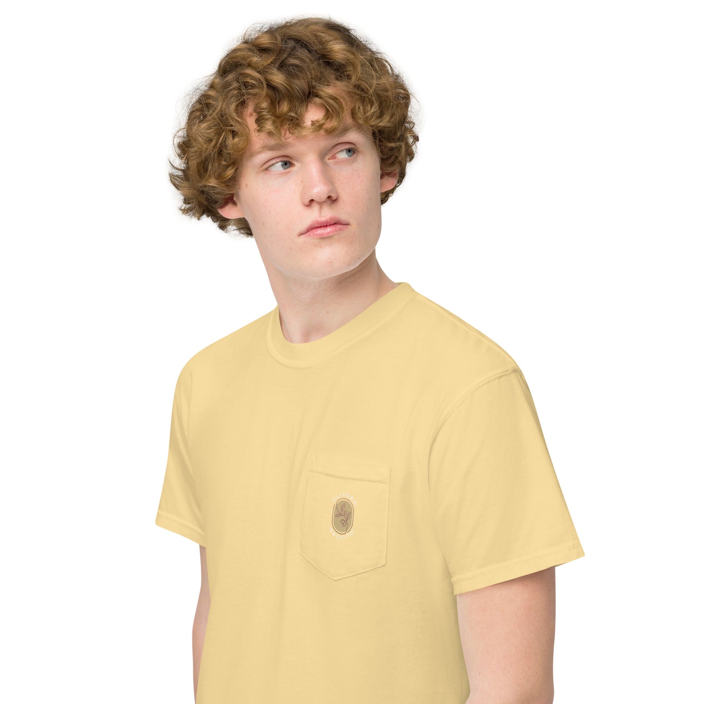 Siren Serenade: Olive Oil Enchantment - pocket t-shirt
