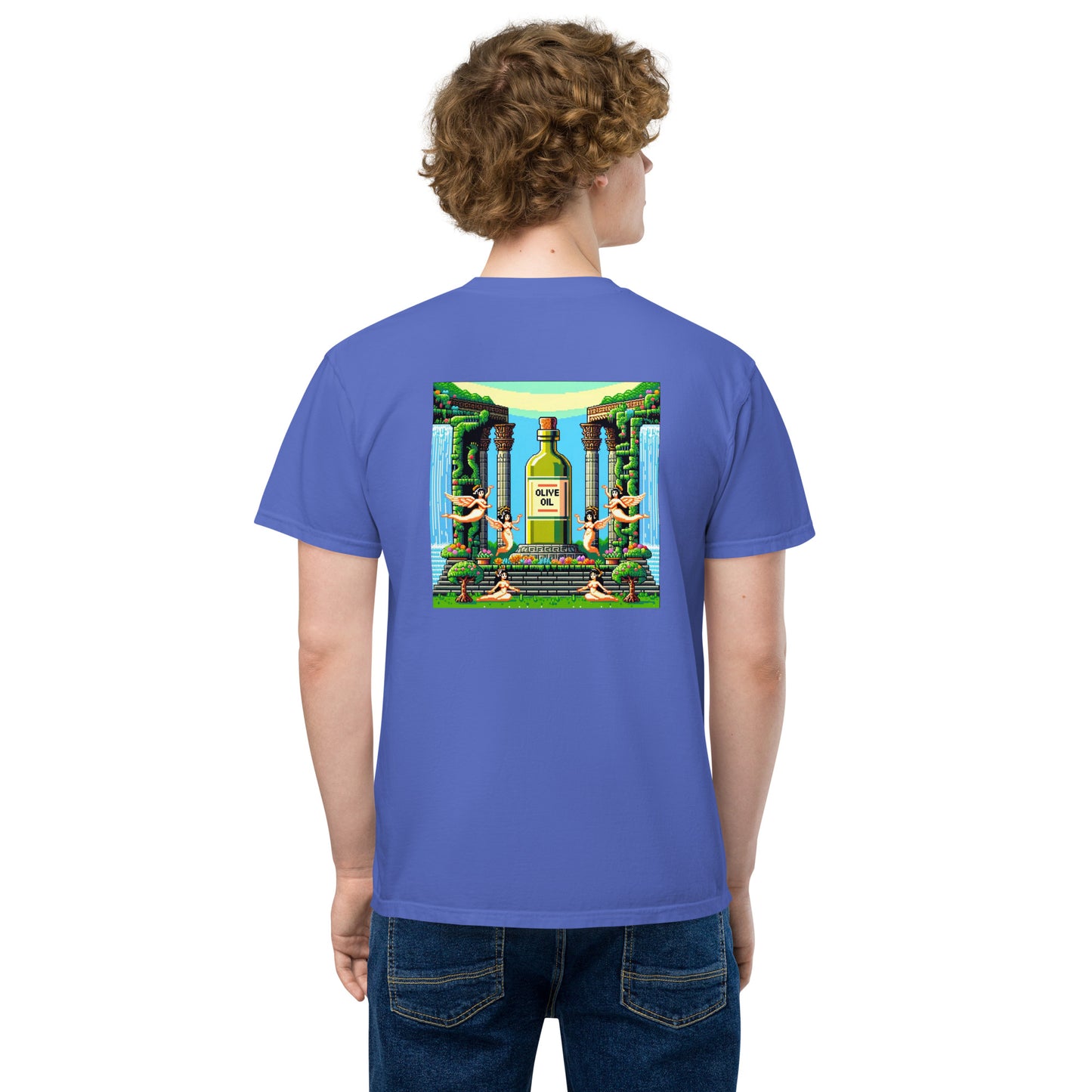 Siren Serenade: Olive Oil Enchantment - pocket t-shirt