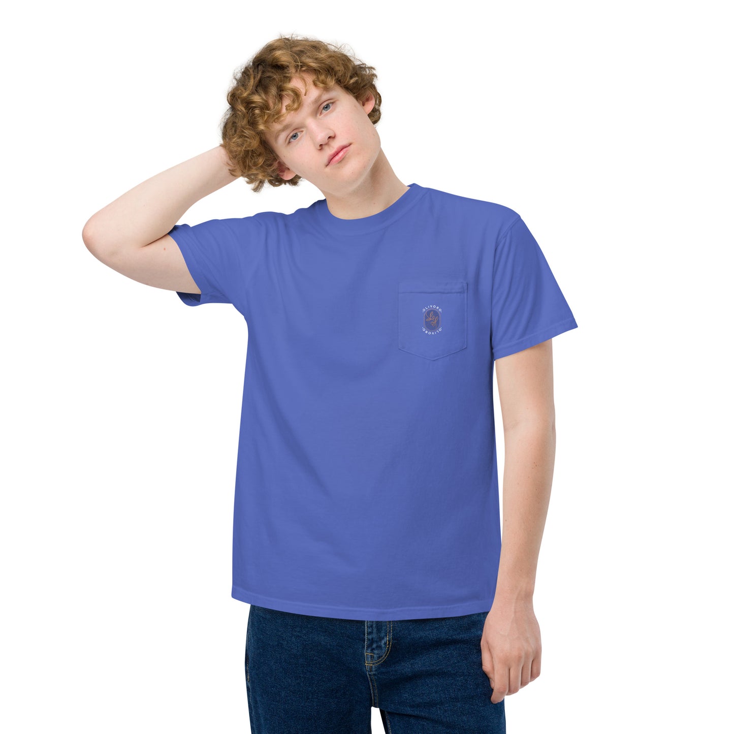 Siren Serenade: Olive Oil Enchantment - pocket t-shirt