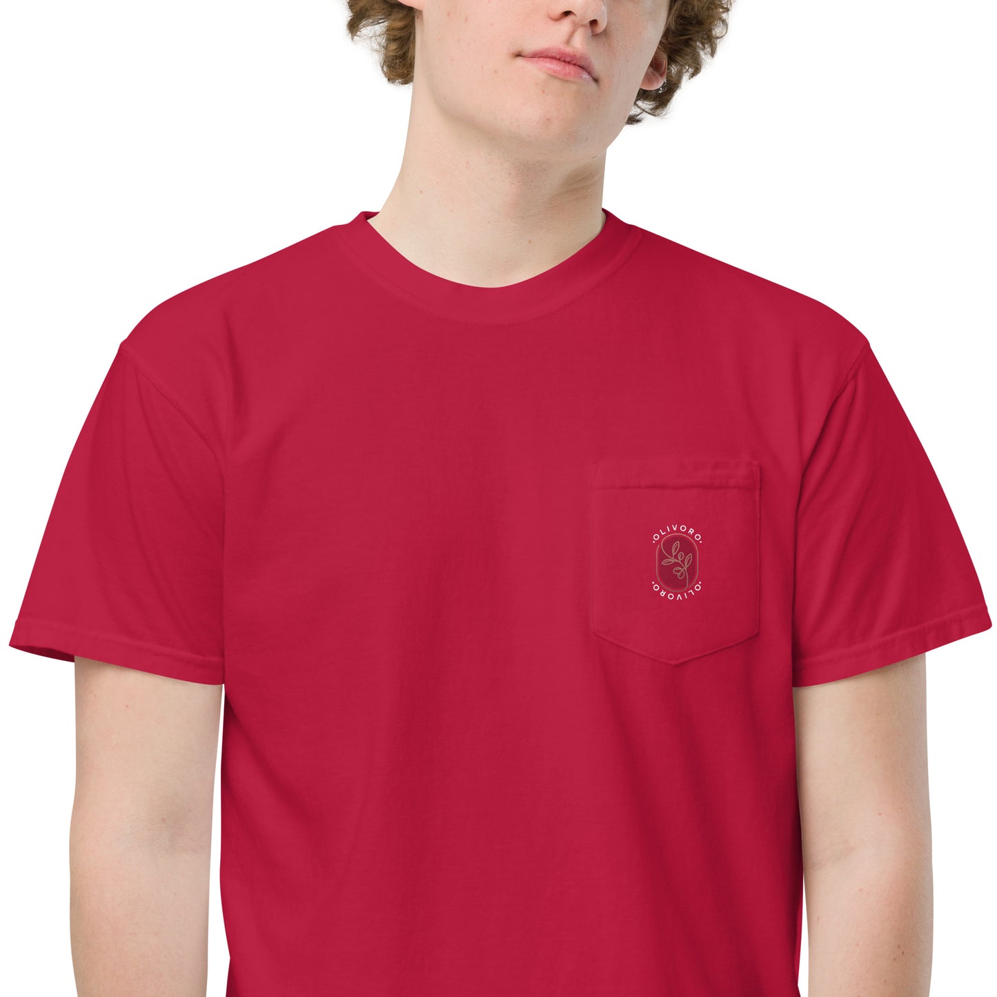 Siren Serenade: Olive Oil Enchantment - pocket t-shirt
