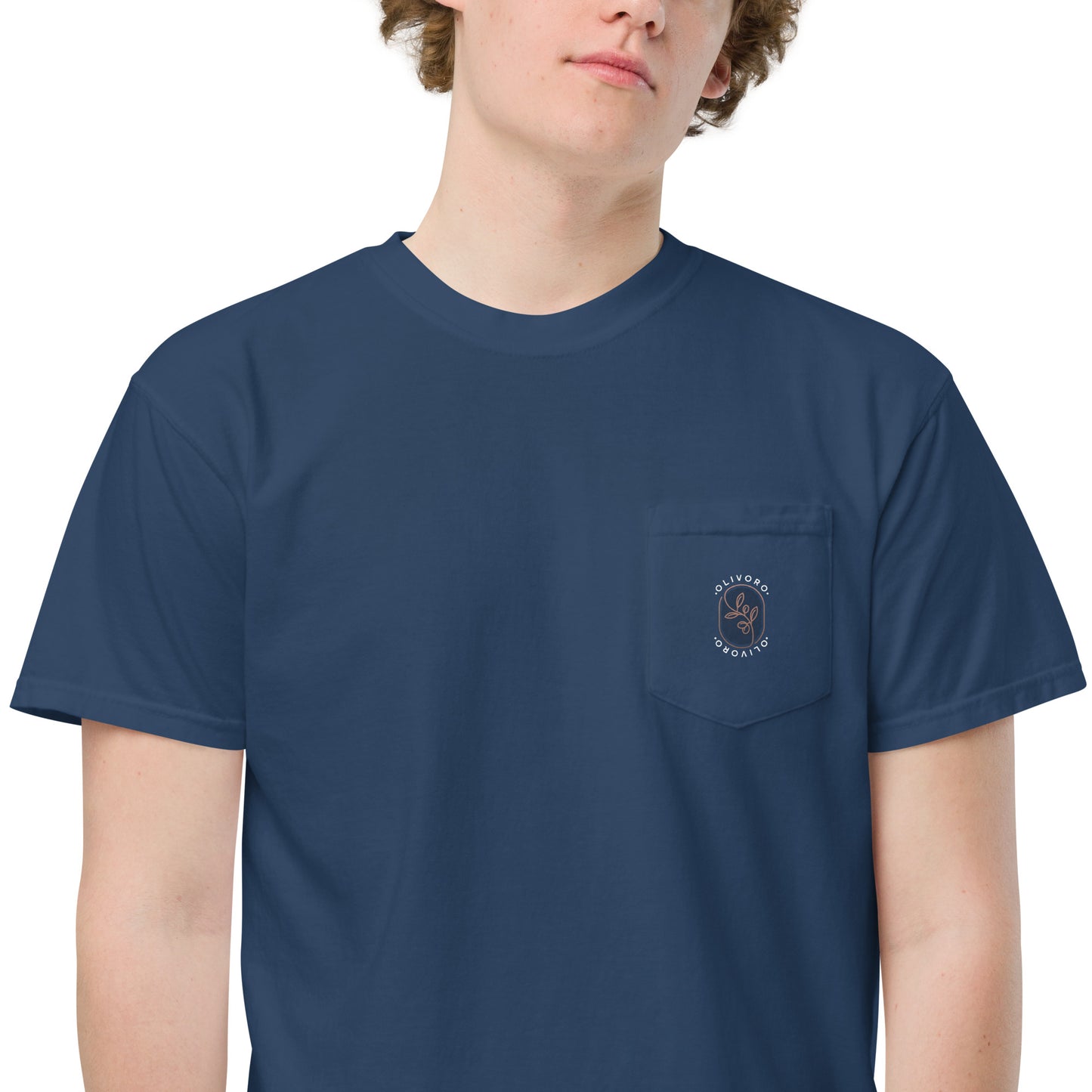 Siren Serenade: Olive Oil Enchantment - pocket t-shirt