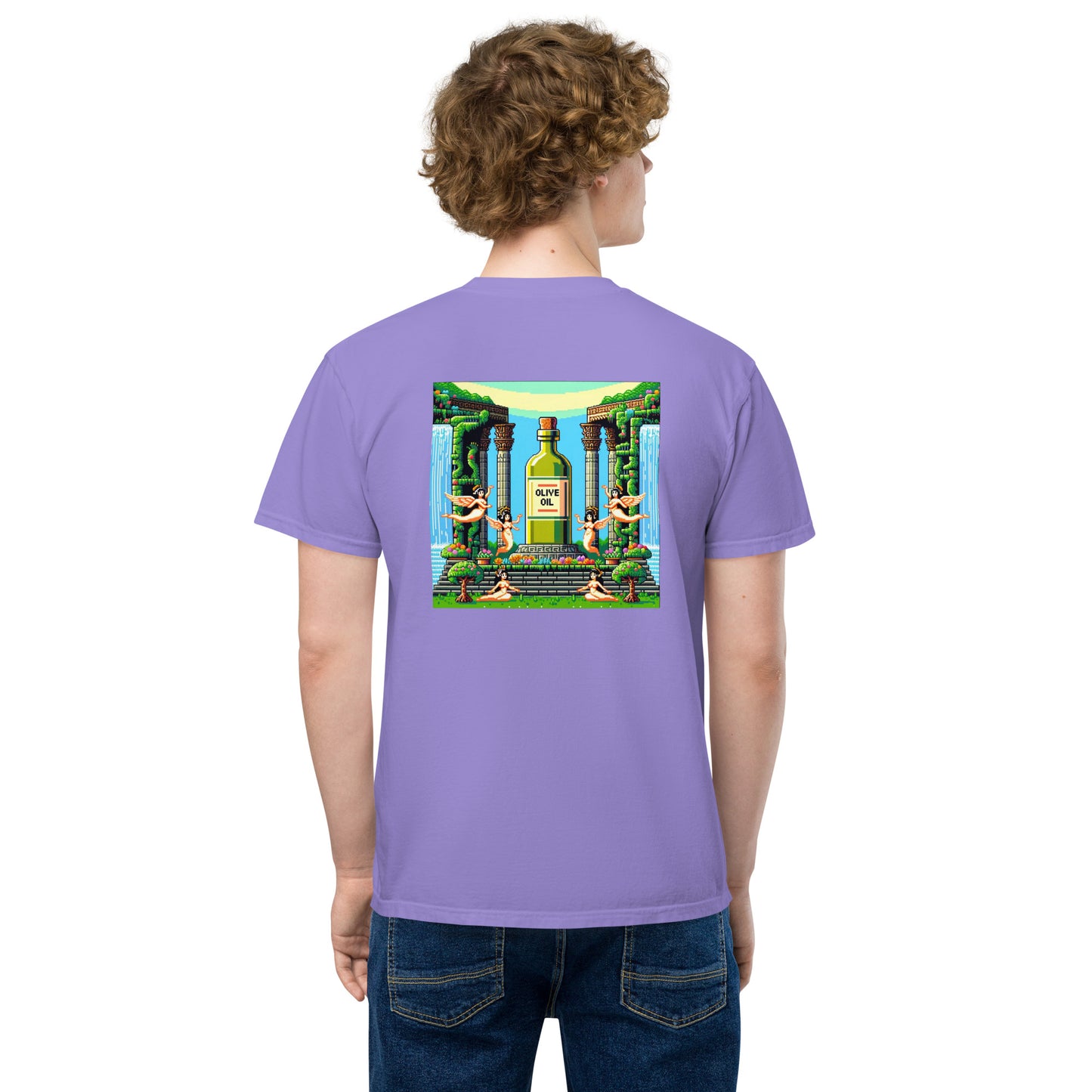 Siren Serenade: Olive Oil Enchantment - pocket t-shirt