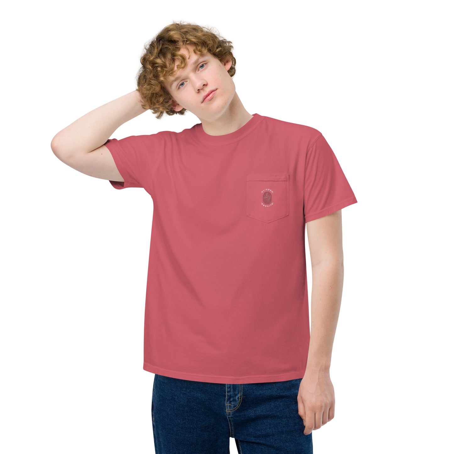 Siren Serenade: Olive Oil Enchantment - pocket t-shirt
