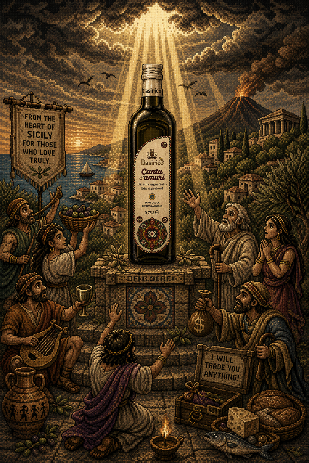 Basiricò Cantu d'Amuri — I.G.P. Sicilia Extra Virgin Olive Oil 750ml (Unfiltered, Cold Extracted)
