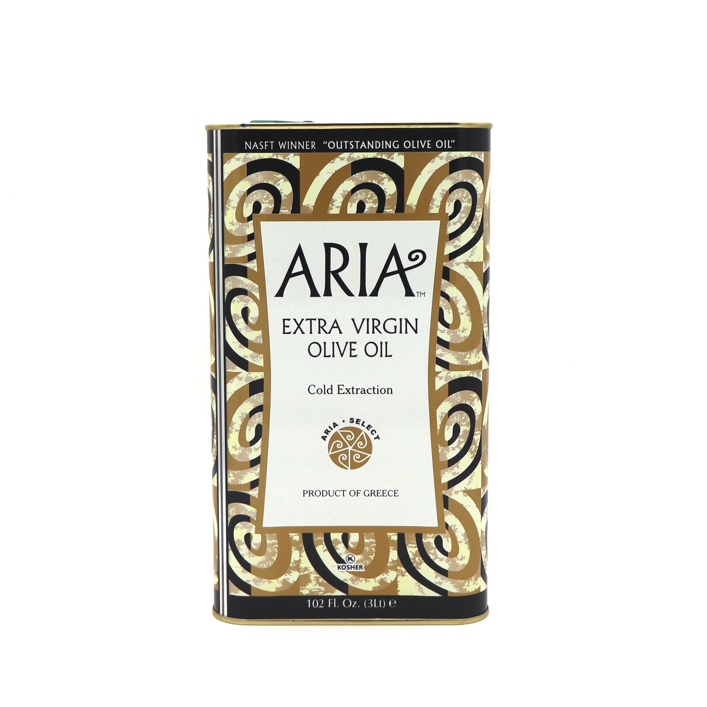 ARIA Extra Virgin Olive Oil – 3L Tin (Cold-Pressed, Greek, 100% Koroneiki, Kosher)