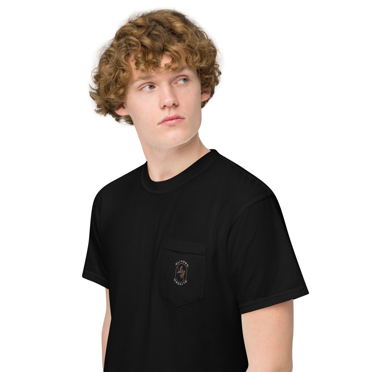 Siren Serenade: Olive Oil Enchantment - pocket t-shirt