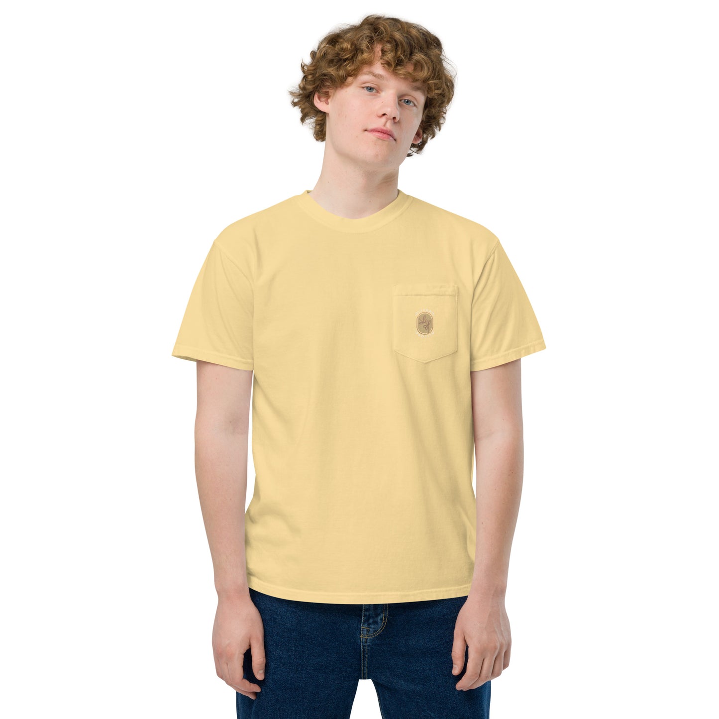 Siren Serenade: Olive Oil Enchantment - pocket t-shirt