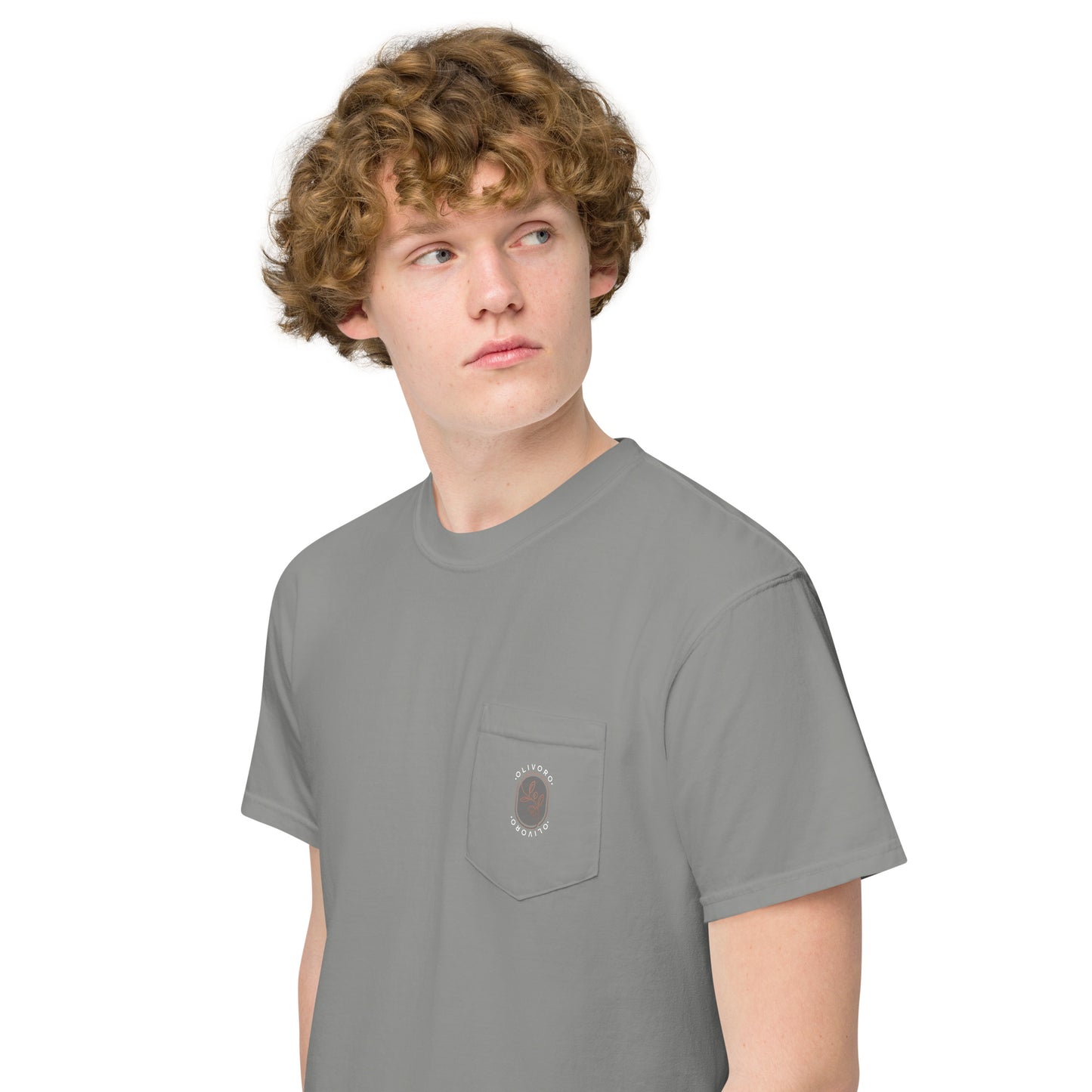 Siren Serenade: Olive Oil Enchantment - pocket t-shirt
