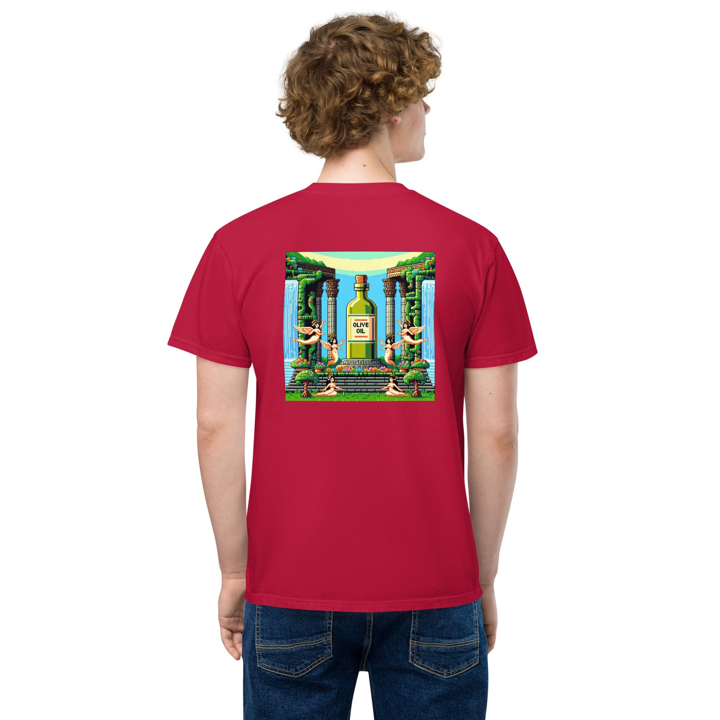Siren Serenade: Olive Oil Enchantment - pocket t-shirt