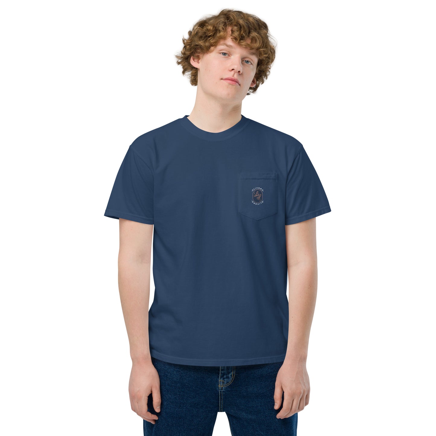 Siren Serenade: Olive Oil Enchantment - pocket t-shirt