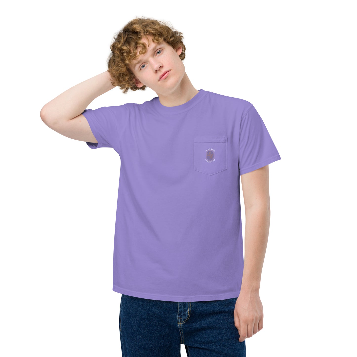 Siren Serenade: Olive Oil Enchantment - pocket t-shirt