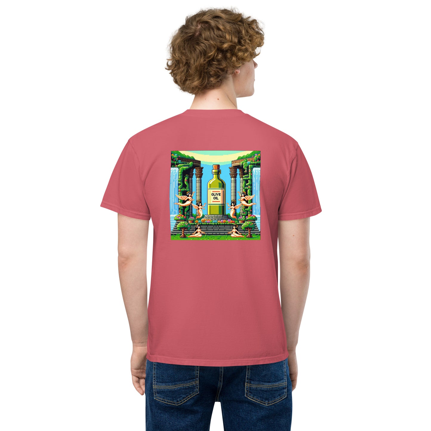 Siren Serenade: Olive Oil Enchantment - pocket t-shirt
