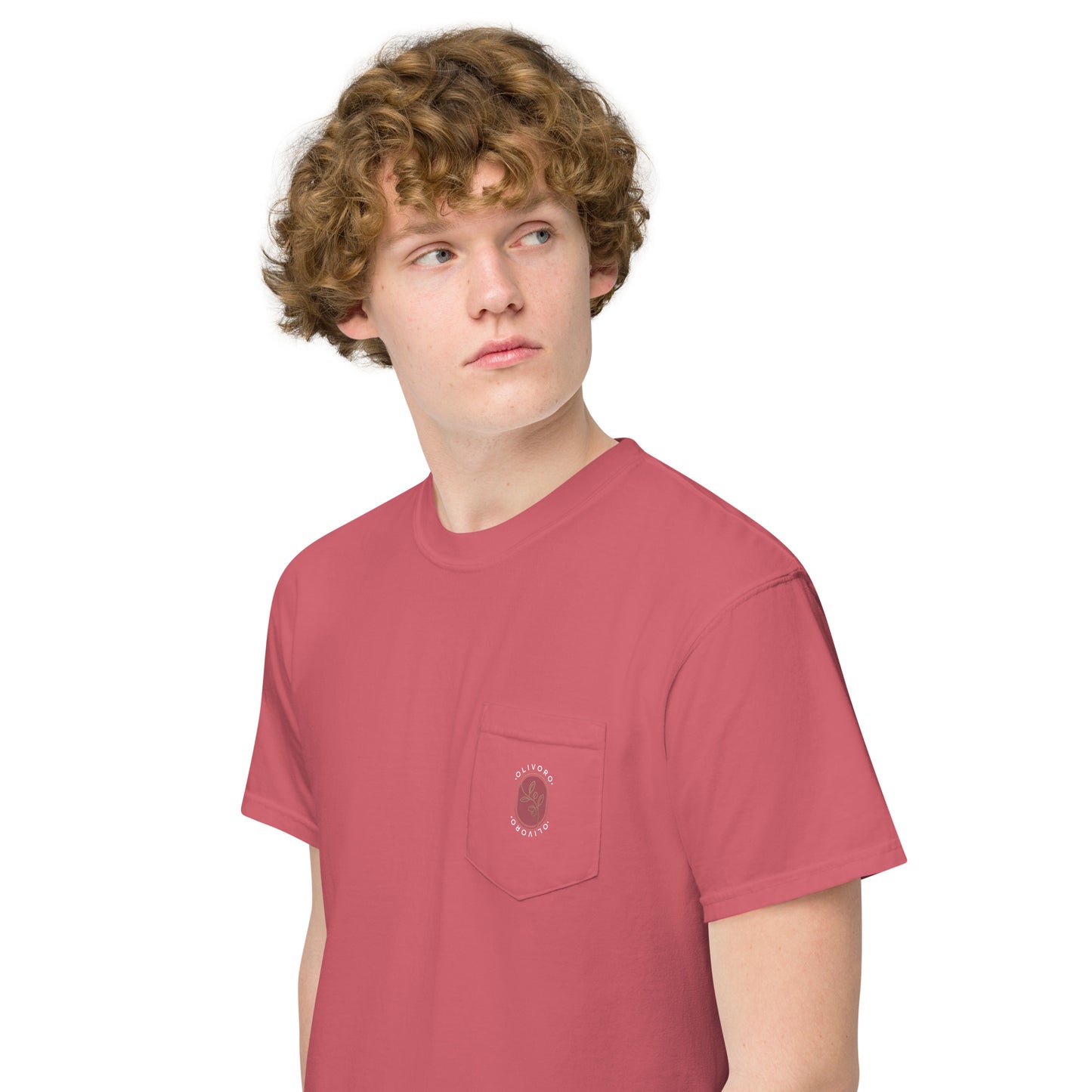 Siren Serenade: Olive Oil Enchantment - pocket t-shirt